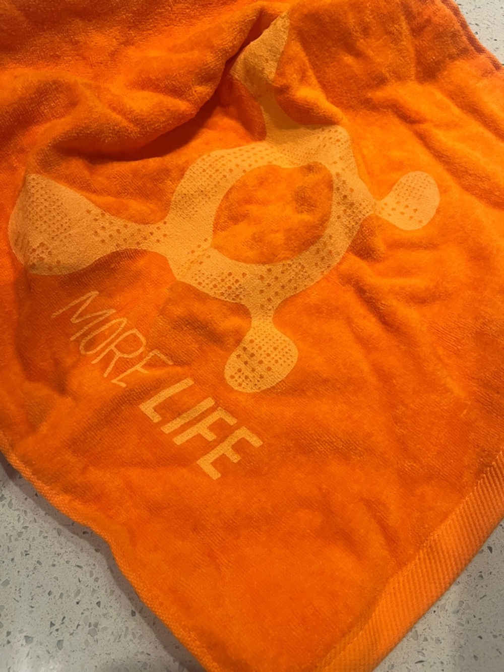 Orangetheory Orange and Light Orange Logo Bath Towel